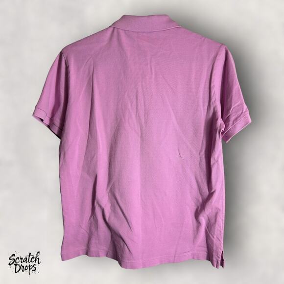 Women Polo Shirt Sz Large Made in Italy Pink Casual Short Sleeve Top Fashion W01 - Picture 5 of 5